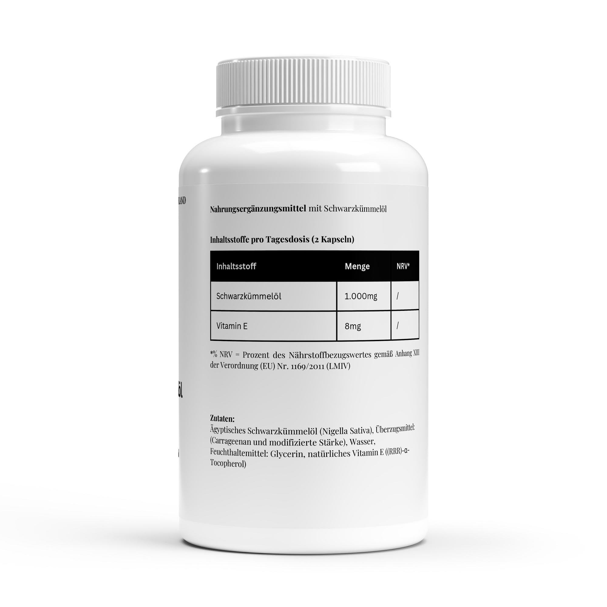 Aceite de comino negro egipcio (aceite de semilla negra) - 240 cápsulas blandas veganas