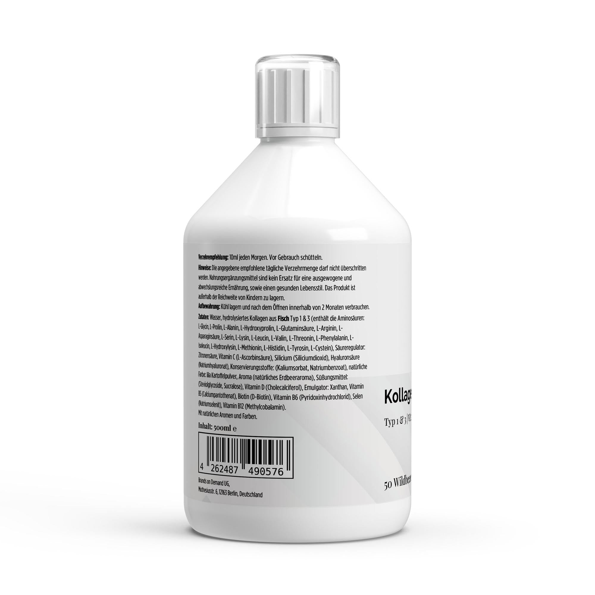 Colágeno Marino Plus+ (1500 DA) - 50 Shots - Frutos del Bosque - 500 ml