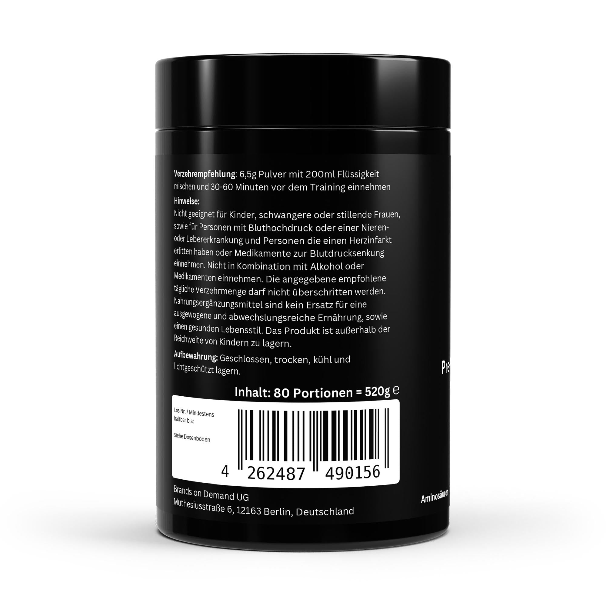 Potenciador pre-entrenamiento de manzana - 520 g