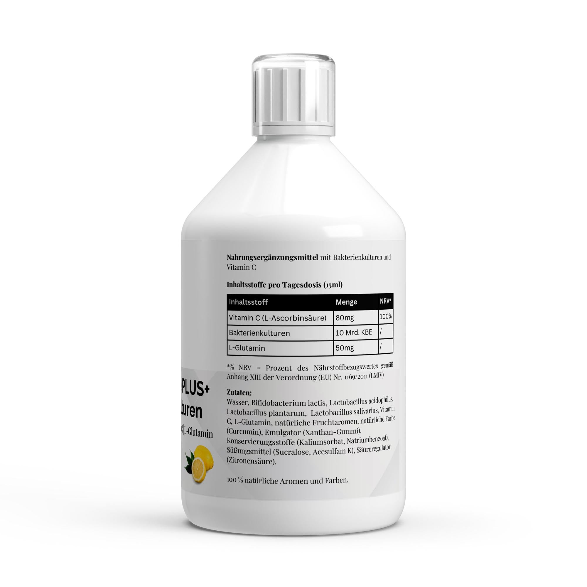 Cultivos bacterianos Vita Balance PLUS+ - 33 shots veganos de limón - 500 ml