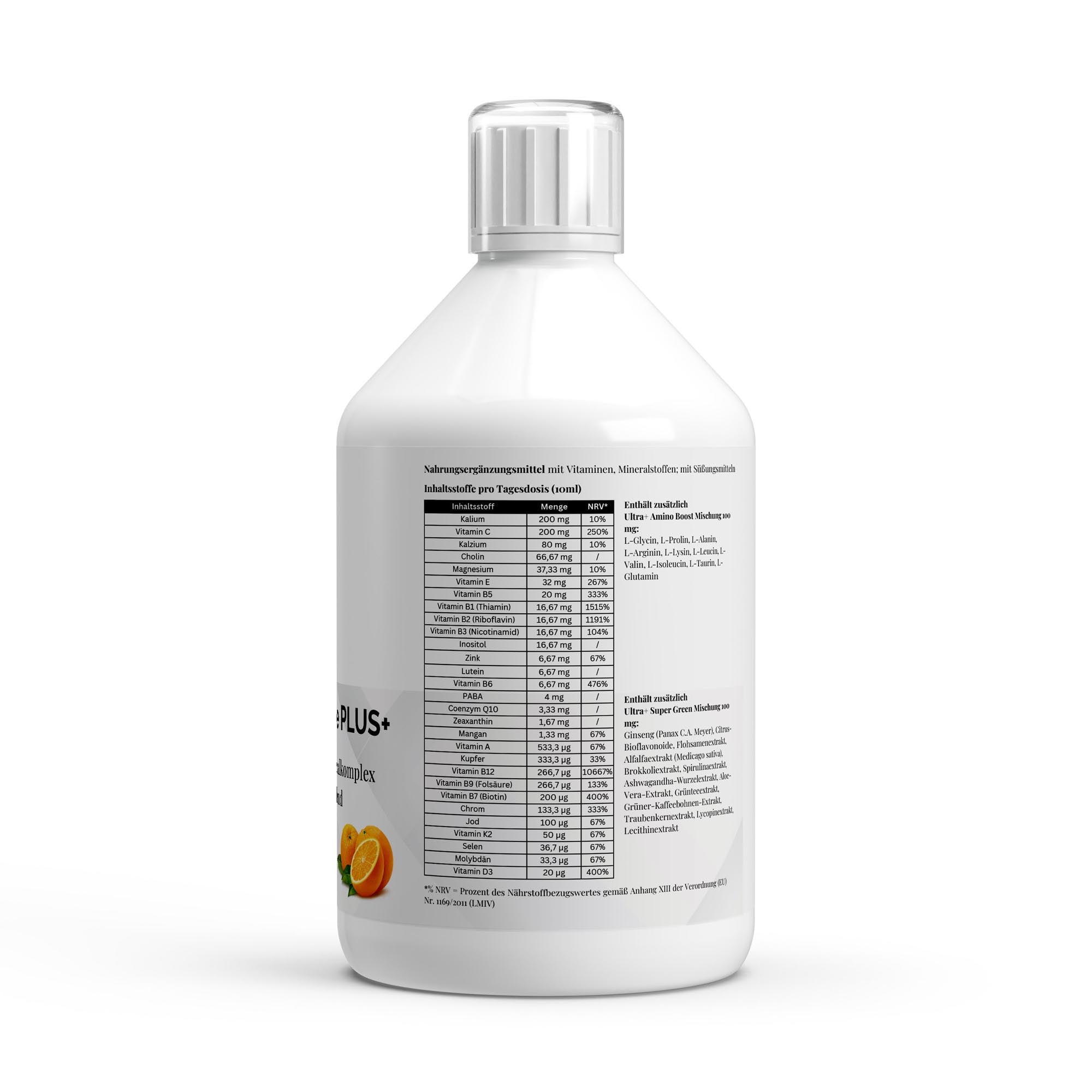 Vita Complete PLUS+ 50 Shots veganos - Naranja fresca - 500 ml