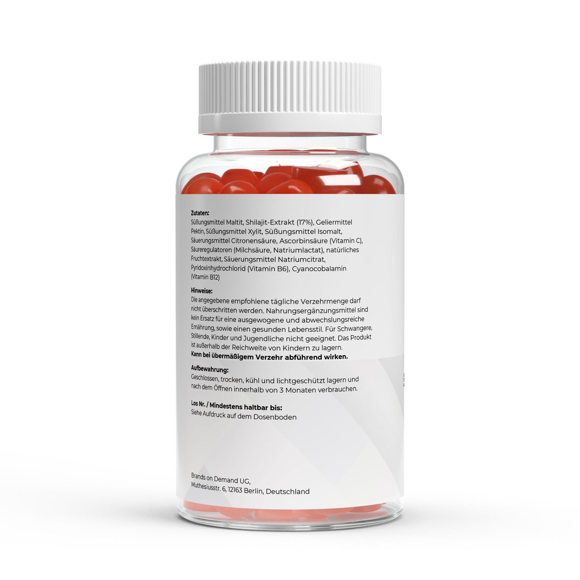 Gomitas de Shilajit Premium 1000 + Vitaminas C, B6, B12 - 60 unidades