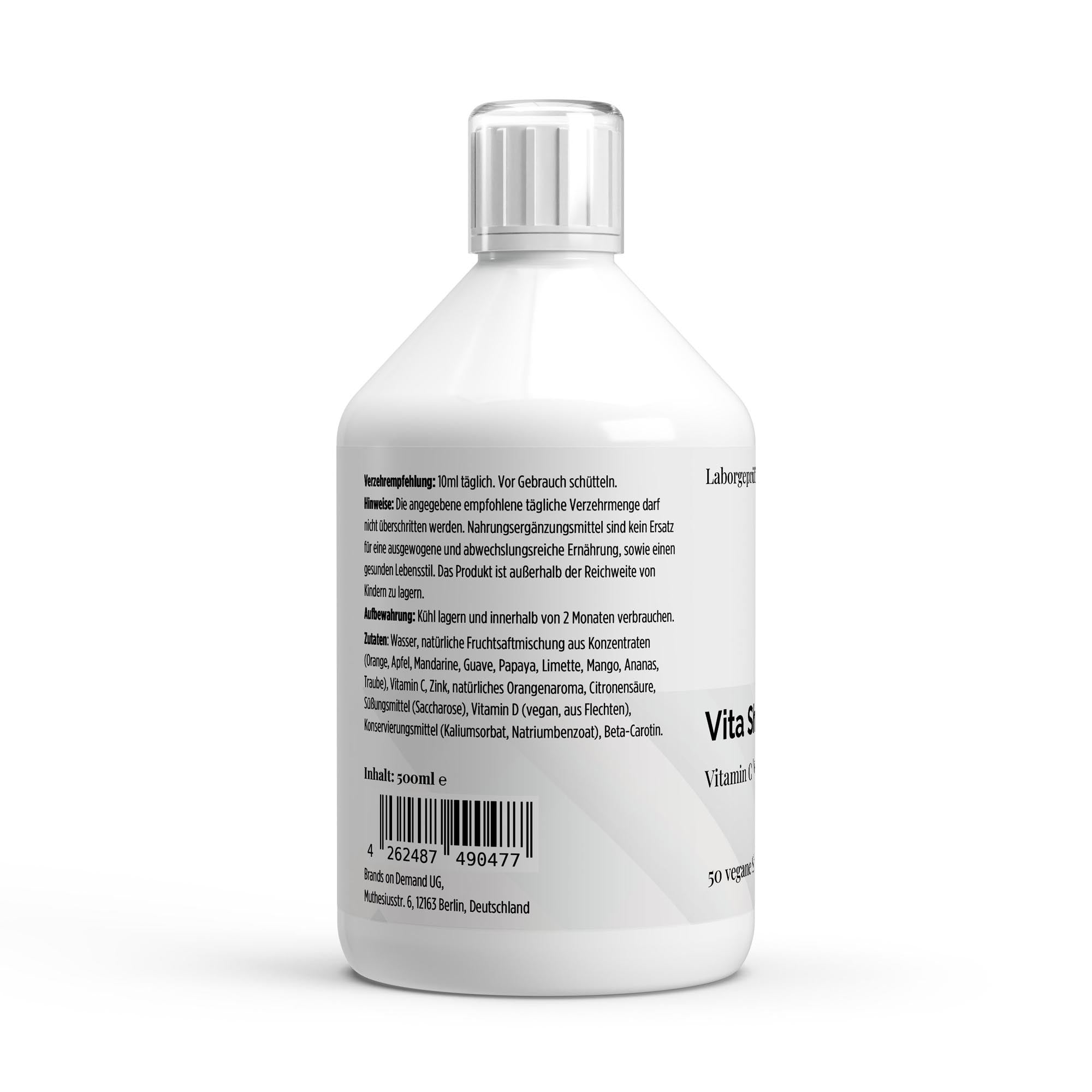 Vita Shield PLUS+ Shots - Naranja fresca - 500 ml
