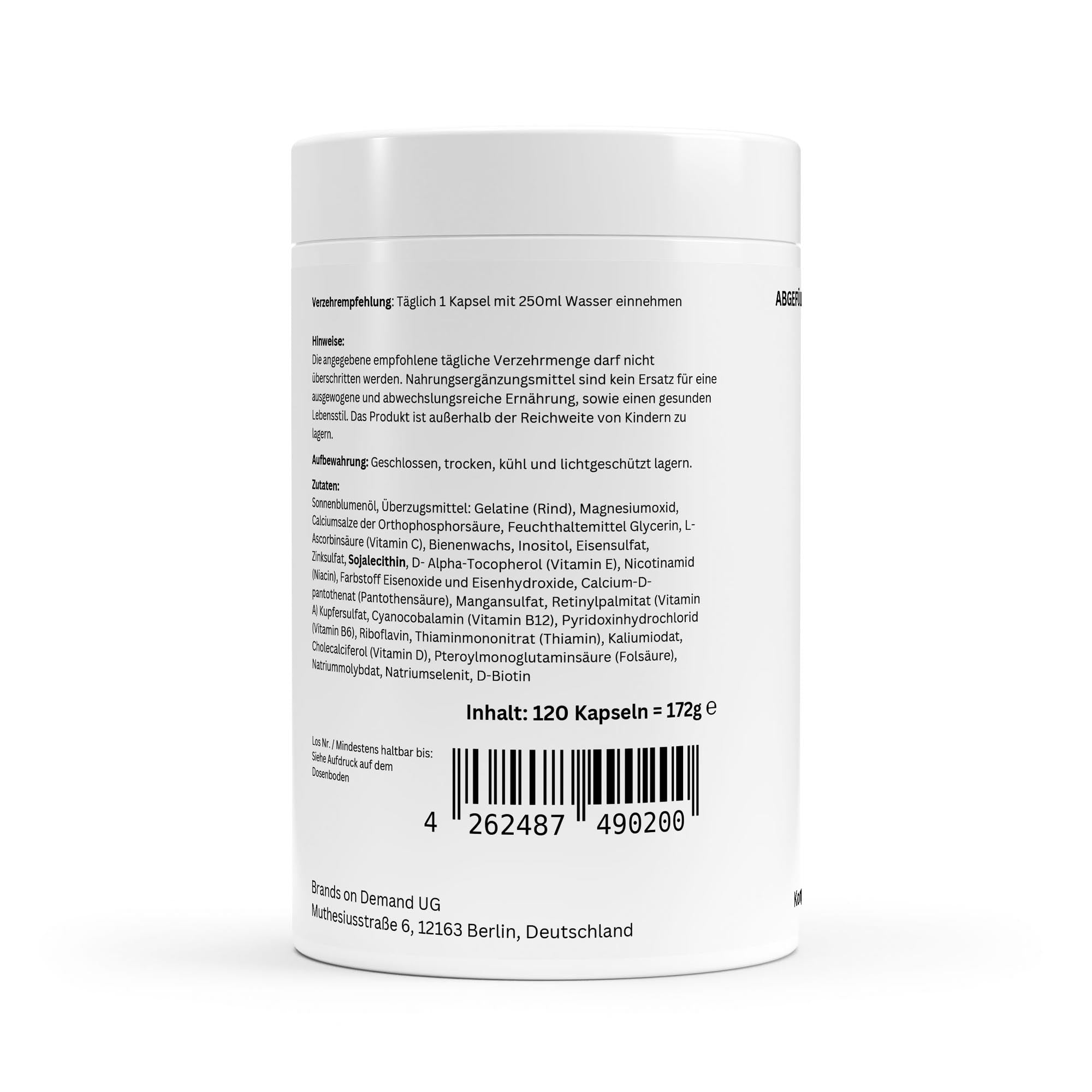 Complejo multivitamínico y mineral - 120 cápsulas blandas