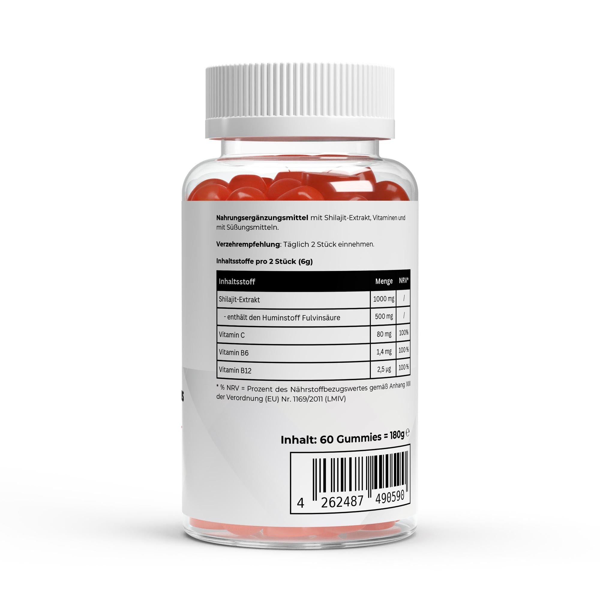 Gomitas de Shilajit Premium 1000 + Vitaminas C, B6, B12 - 60 unidades