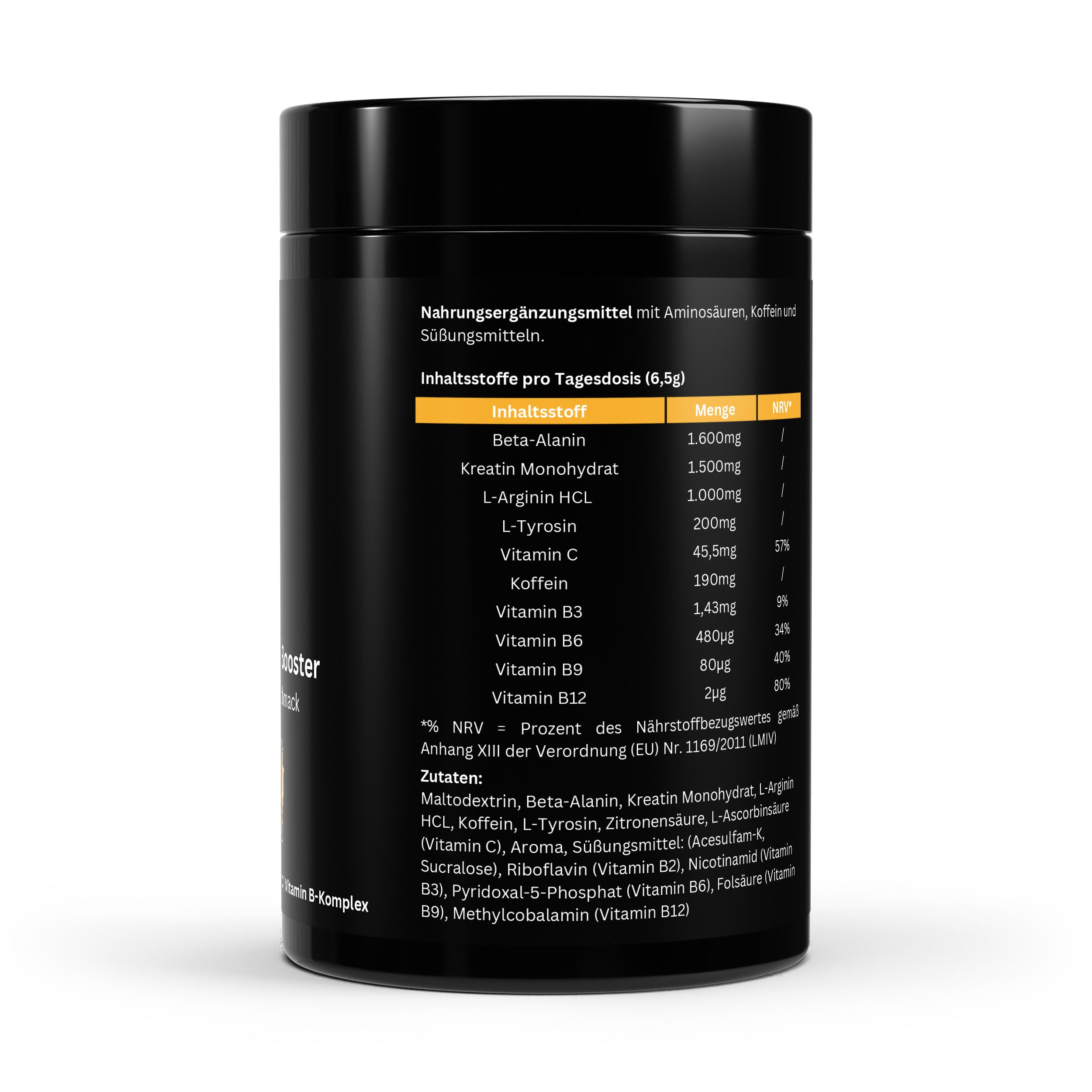 Pre-entrenamiento Booster Naranja - 520g